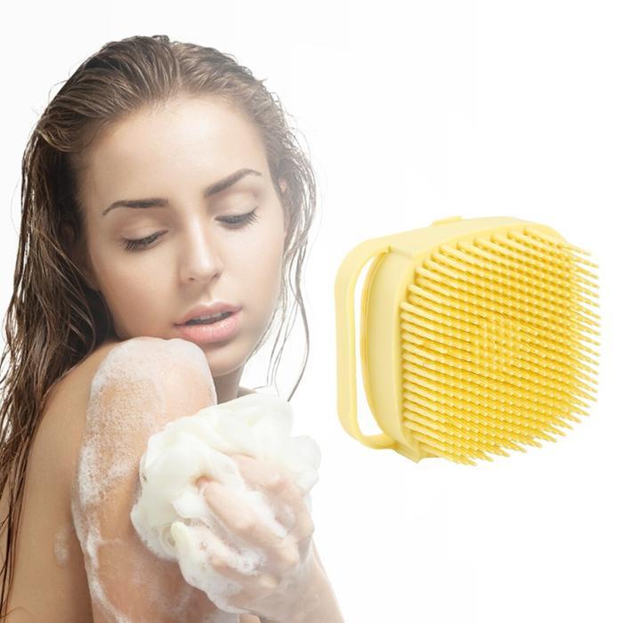 Cleaner Bathroom Accessories Silicone Massage Bath Brush Durable