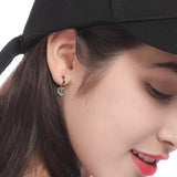 Sweet Heart Design Golden Drop Earrings