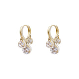 Double-sided Earrings with Diamonds and Pearls