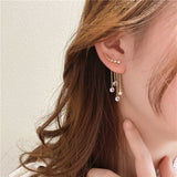 Shining star tassel earrings