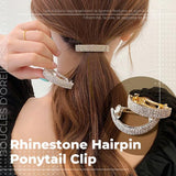 Rhinestone Hairpin Ponytail Clip