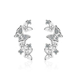 Butterfly Stud Earrings - 925 Sterling Silver