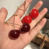 Cute 3D Cherry Earrings 1 Pair