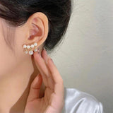 Pearl Crystal Tassel Earrings