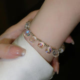 Ins Super Fairy Colorful Crystal Bracelet