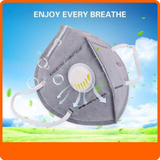Ready stock -cash on delivery KN95 Breathing Filtering Face Mask With Valve Reusable（Best protection for family）