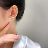 Pearl Crystal Tassel Earrings