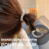 Rhinestone Hairpin Ponytail Clip