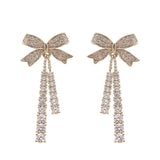 Butterfly Tassel Pearl Stud Earrings