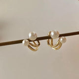 Pearl Golden Earrings