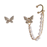 Butterfly Inlaid Zircon Earrings