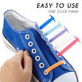 16Pcs/Set No-Tie Silicone Elastic Shoelaces