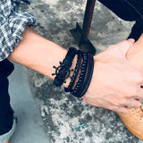 Vnox Mix Braided Wrap Leather Bracelets for Men r